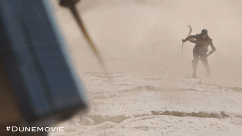 Woman With Scarf and Microphone in Dune Movie