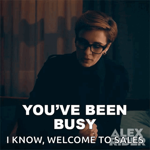 Woman With Short Hair And Glasses Says You've Been Busy GIF