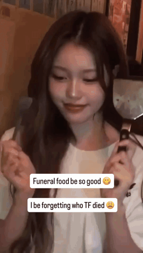 Woman With Spatula: Funeral Food Be So Good GIF