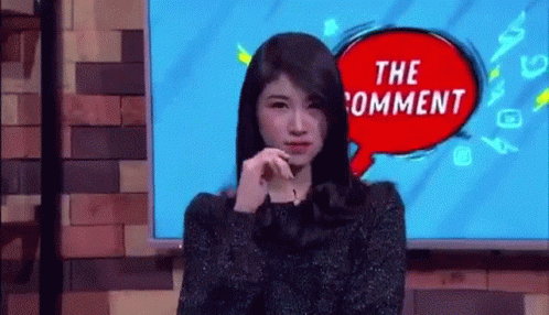 Woman With Speech Bubble Saying The Comment