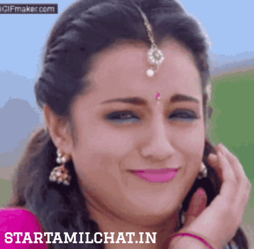 Woman with StartTamilChat.in Text