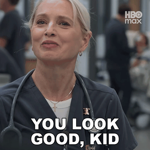 Woman With Stethoscope Says You Look Good Kid GIF