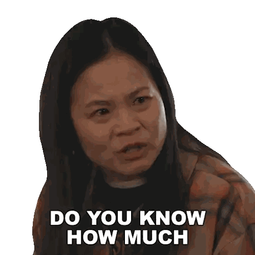 Woman With Sticker Saying Do You Know How Much