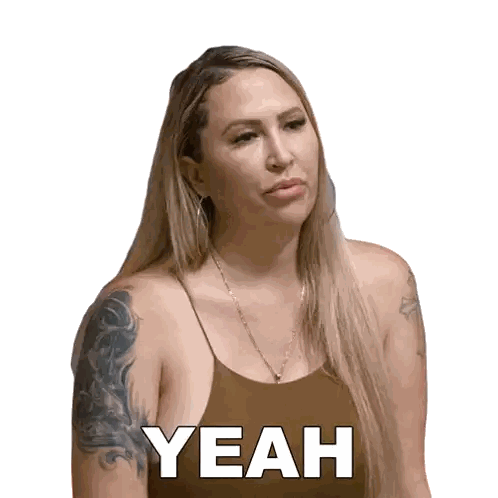 Woman with Tattoo Wearing Yeah Tank Top