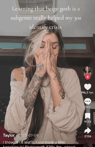 Woman With Tattoos Covering Face in TikTok Video