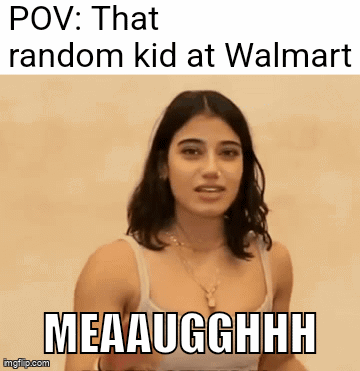 Woman With That Random Kid At Walmart Meaaughhhh GIF