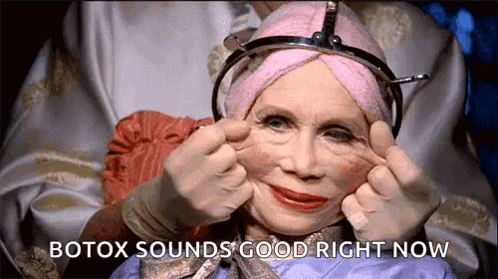 Woman With Towel Getting Botox Injections GIF