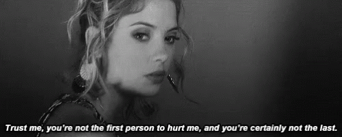 Woman with Trust Me Quote