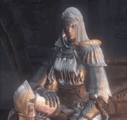 Woman With Veil Holding Sword GIF