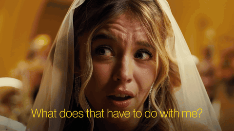 Woman With Veil Saying What Does That Have To Do With Me GIF