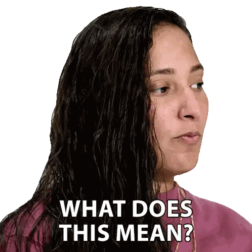 Woman With Wet Hair and Sticker Saying What