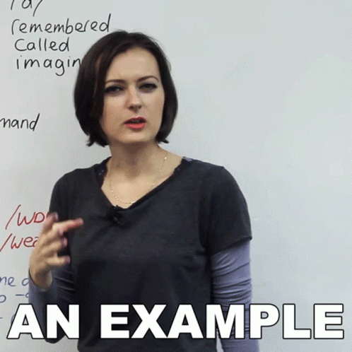 Woman With White Board An Example GIF