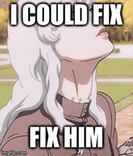 Woman With White Hair Saying I Could Fix Him