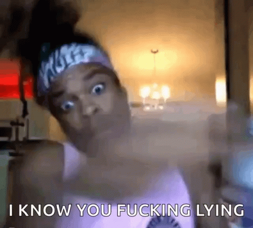 Woman With Wolf Headband Saying I Know You Fucking Lying