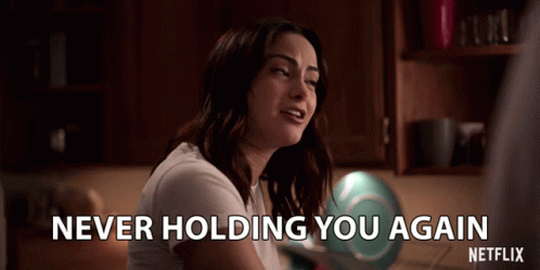 Woman With Words Never Holding You Again GIF