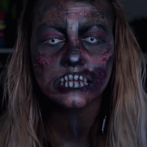 Woman with Zombie Makeup