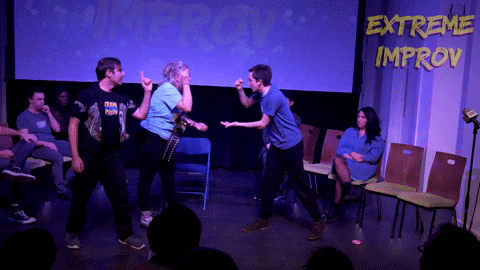 Woman Won Playing Rock Paper Scissors GIF