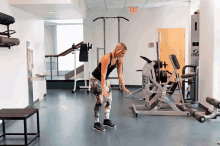 Woman Working Out Doing Burpee Exercise GIF
