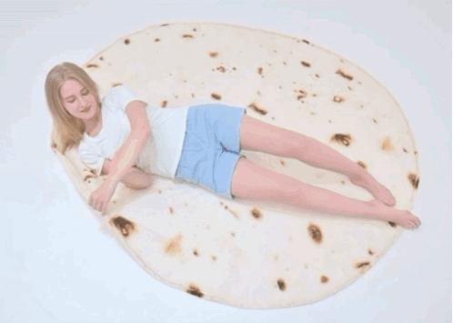 Woman Wrapped In Burrito Blanket You Will Be A Real Burritos GIF