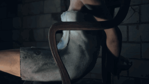 Woman Wrapped In Towel Sitting In Chair GIF