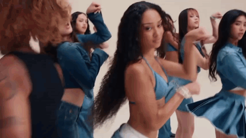 Women Dancing in a Row