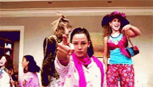 Women Dancing in Pajamas at Slumber Party