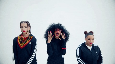 Women In Black Adidas Jacket GIF