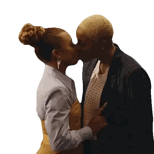 Women Kissing Cheek