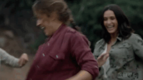 Women Laughing in Park
