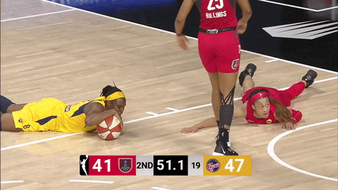 Women's Basketball Head Down Facing Challenge GIF