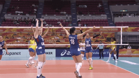 Women's Volleyball Team Hug GIF
