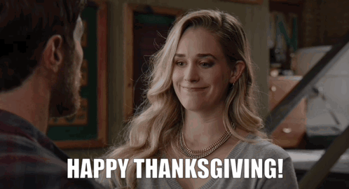 Women Talking Animated Happy Thanksgiving GIF