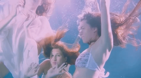 Women Underwater Music Video GIF