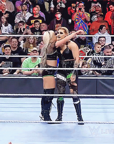 Women Wrestling In Ring GIF