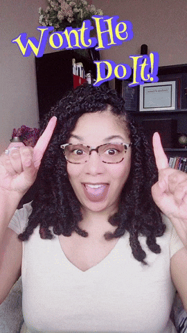 Won't He Do It Floating Text GIF