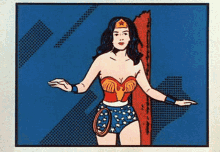 Wonder Woman Cartoon Jump GIF