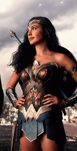 Wonder Woman Holding Sword