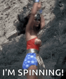Wonder Woman I'm Spinning GIF