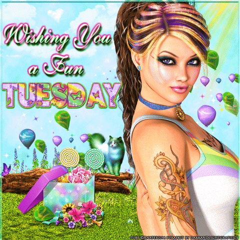 Wonderful Tuesday Beautiful Tattooed Lady GIF