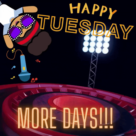 Wonderful Tuesday Countdown Flashing Lights GIF