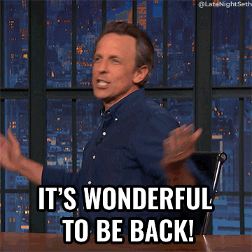 Wonderful Tuesday Seth Myers Thrilled GIF
