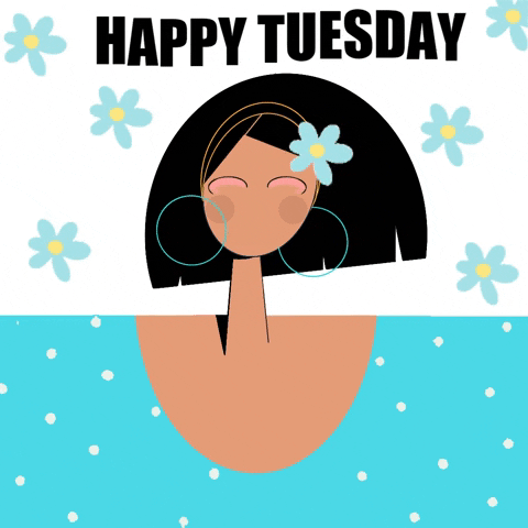 Wonderful Tuesday Spinning Flowers GIF
