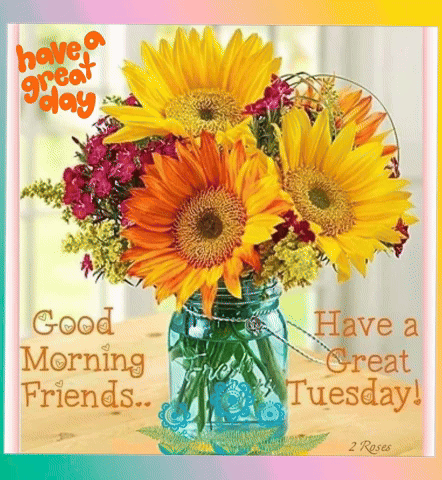 Wonderful Tuesday Sunflower Bouquet GIF