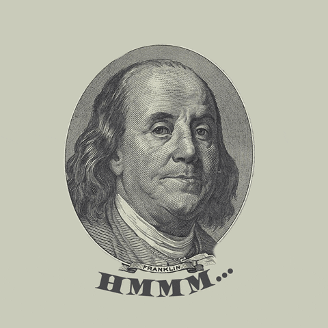 Wondering Ben Franklin GIF