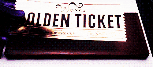 Wonka Chocolate Golden Ticket Animation GIF
