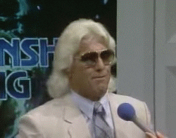 Woo Cocky Rick Flair Celebrating GIF