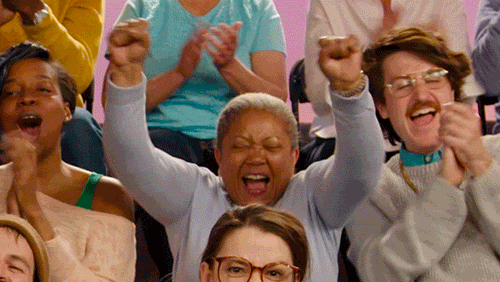Woo Happy Audience Celebrating GIF
