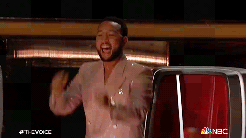 Woo Happy John Legend The Voice GIF