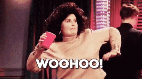 Woo Hoo Fat Monica Friends Dancing GIF