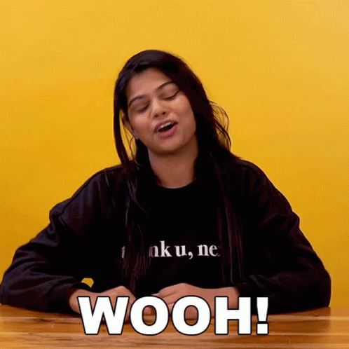 Woo Hoo Wooh Lady Celebrating GIF